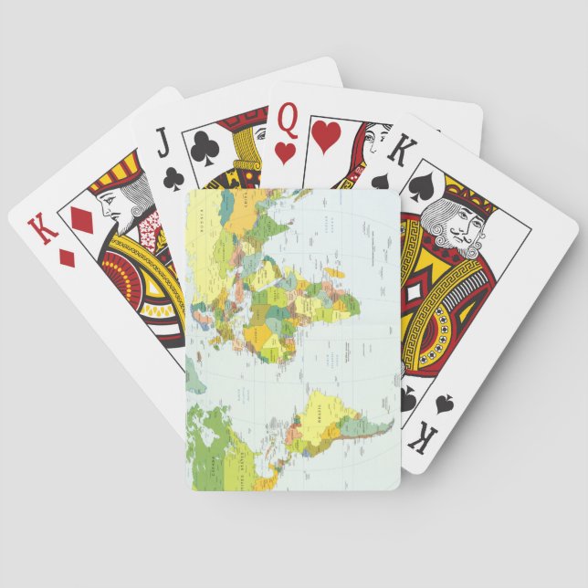 World Map Globe Country Atlas Playing Cards (Back)