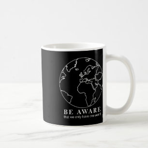 World Map Globe Outline Environmental Protection Coffee Mug