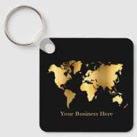 World Map Gold/Black