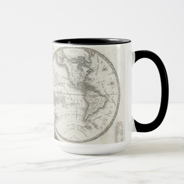 World Map in 2 Hemispheres Mug (Right)