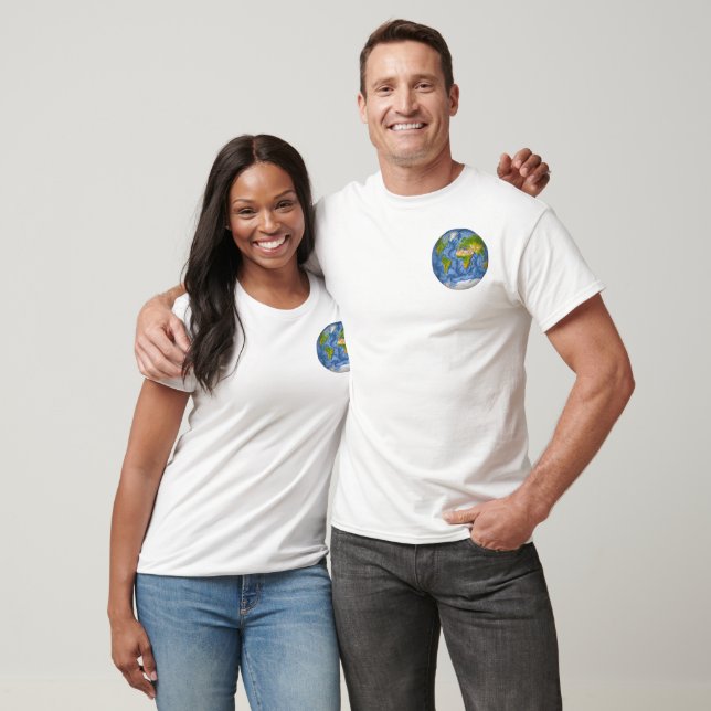 World map in a circle T-Shirt (Unisex)