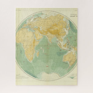 World Map Indian Ocean, Europe, Asia, Africa Jigsaw Puzzle