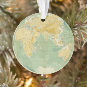 World Map Indian Ocean, Europe, Asia, Africa Ornament