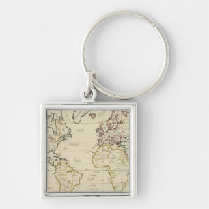 World map key ring