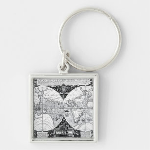 World map key ring