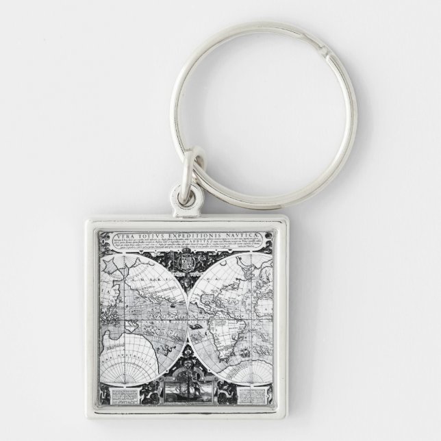 World map key ring (Front)