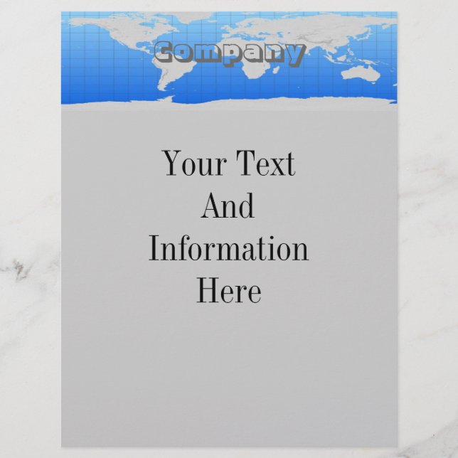World Map Letterhead (Front)
