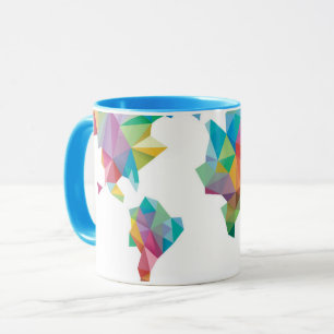 World Map Made of Geometric Shapes Mug
