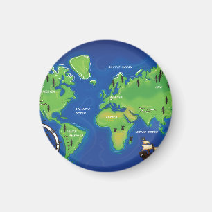 World Map Magnet