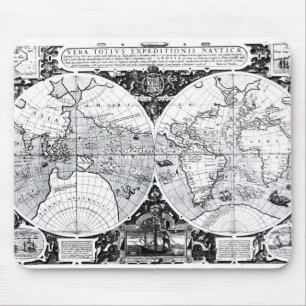 World map mouse pad