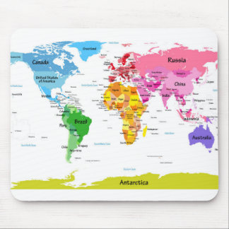 World Map Mouse Pad