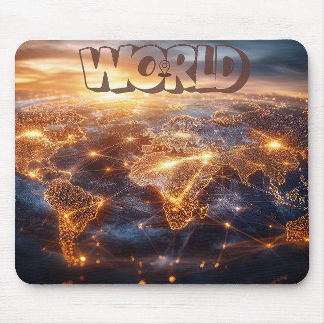 World Map Mouse Pad Travel-Inspired Mouse Pad (Front)