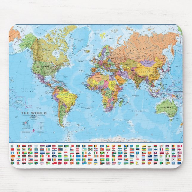 World Map  Mousepad / Mousemat (Front)