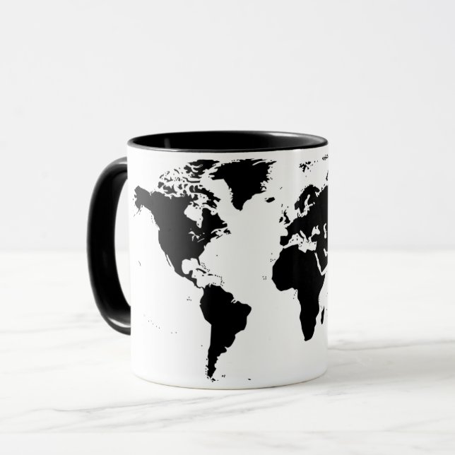 World Map Mug (Front Left)
