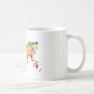 world map mug