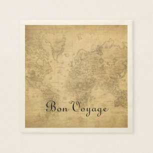 World Map Napkin
