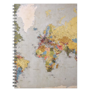 world map notebook