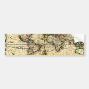 World Map of 1689 Gifts Bumper Sticker