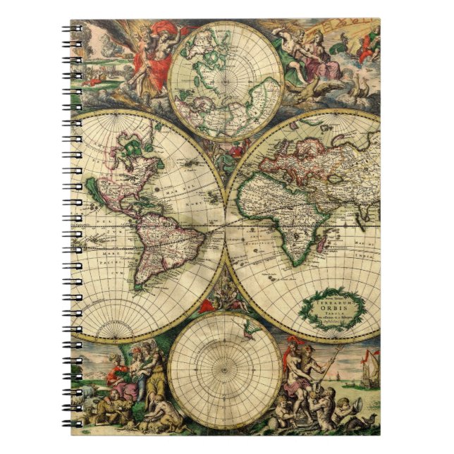 World Map of 1689 Gifts Notebook (Front)