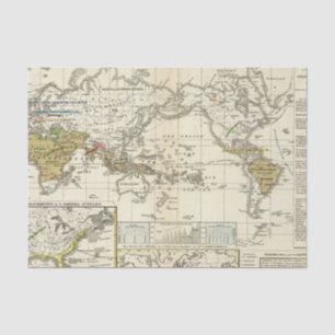 World Map of Diseases Tissue Paper