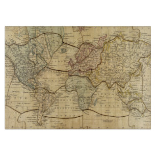 World map on Mercators Projection Cutting Board