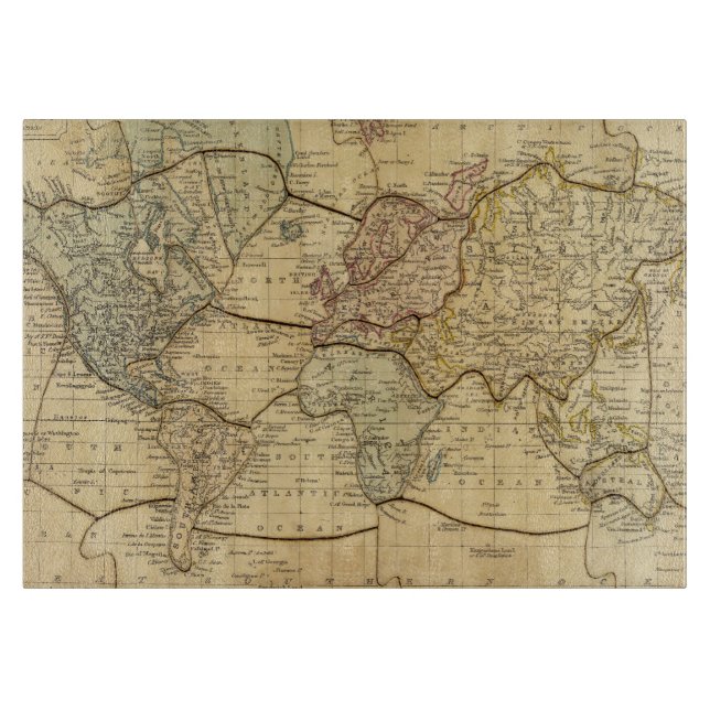 World map on Mercators Projection Cutting Board (Front)