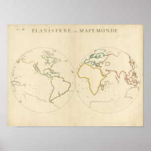 World Map Outline 2 Poster