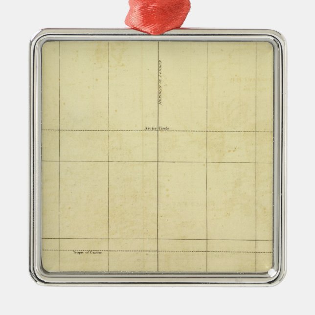 World Map Outline Metal Tree Decoration (Front)