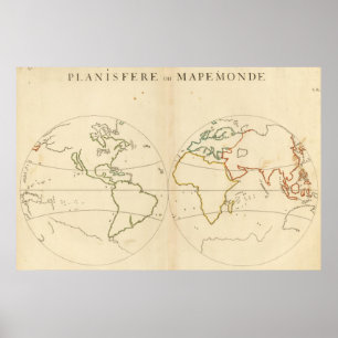 World Map Outline Poster