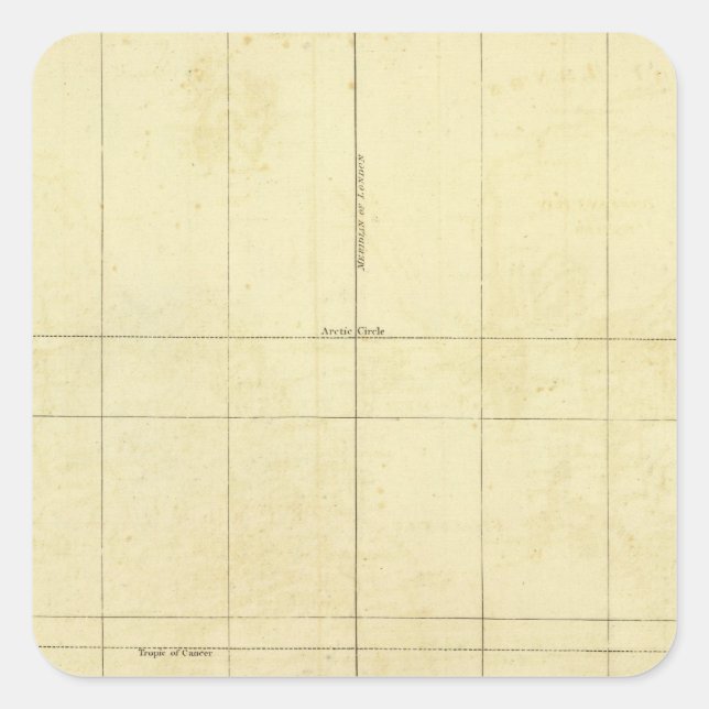 World Map Outline Square Sticker (Front)