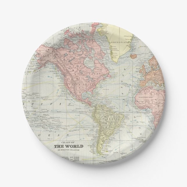 World Map Paper Plates (Front)