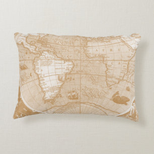 World Map Pillow