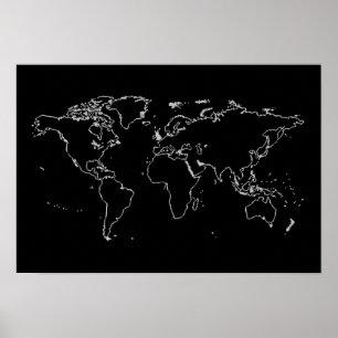 world map . planispheres poster