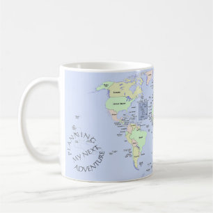World Map - Planning My Next Adventure - Custom Coffee Mug