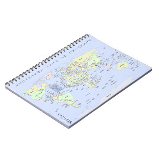 World Map - Planning My Next Adventure - Custom Notebook