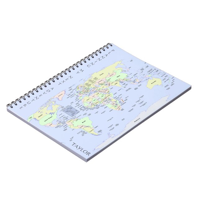World Map - Planning My Next Adventure - Custom Notebook (Left Side)
