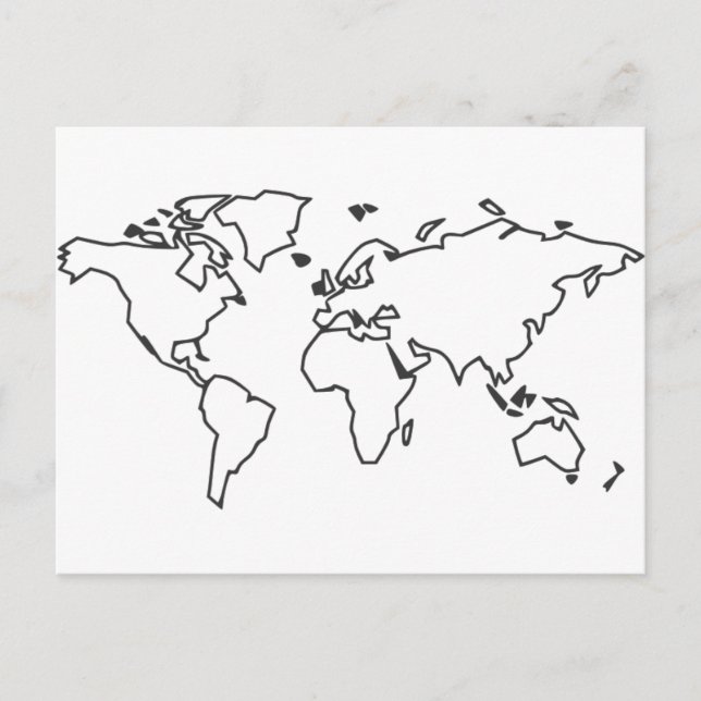 World map postcard (Front)