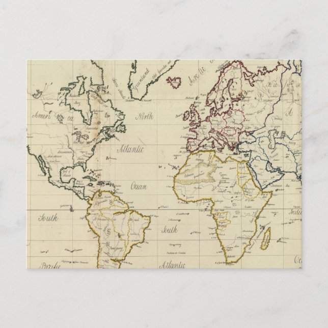 World map postcard (Front)