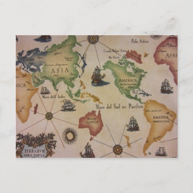 World Map Postcard (Front)