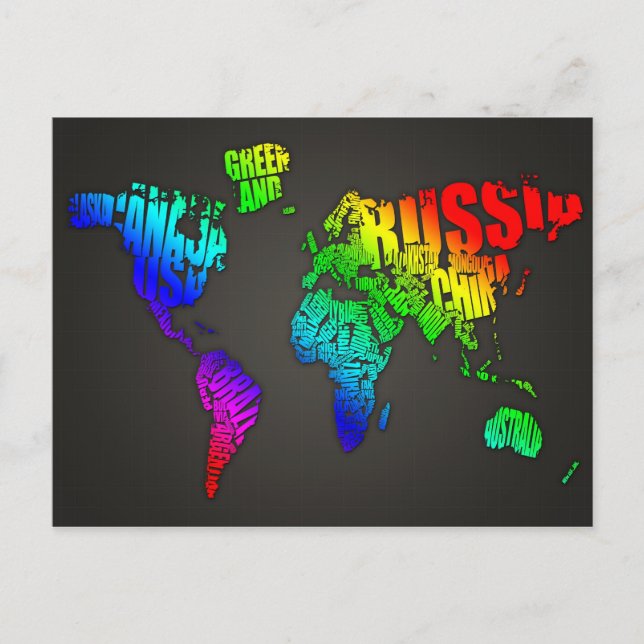 World Map Postcard (Front)