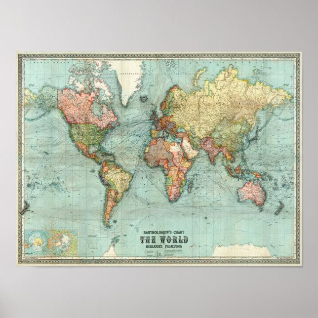world map poster (Front)