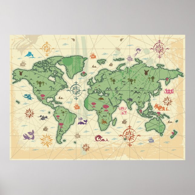 World Map Poster (Front)