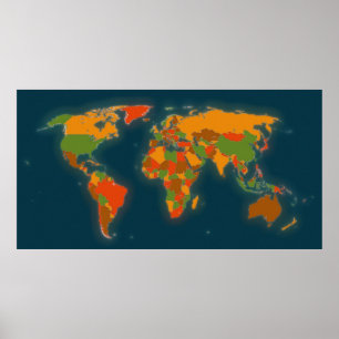 World map poster