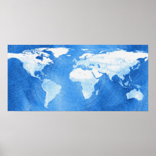 World Map Poster Print
