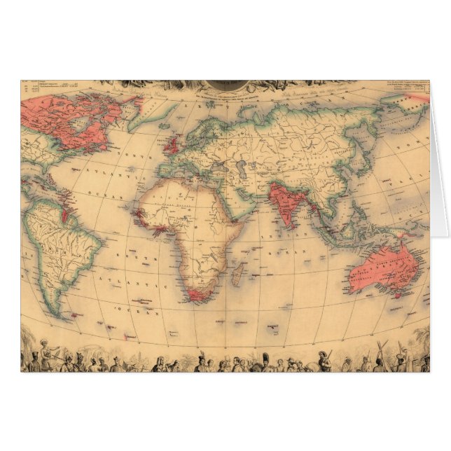 World Map showing British Empire (Front Horizontal)