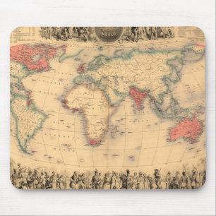 World Map showing British Empire Mouse Pad