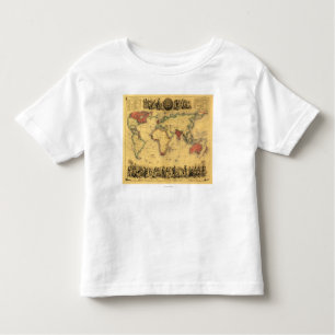 World Map Showing British EmpirePanoramic Map Toddler T-Shirt