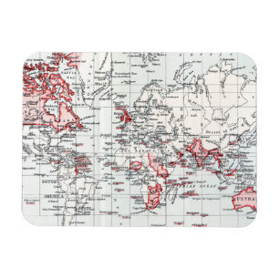 World Map showing British Possessions in 1904 Magnet