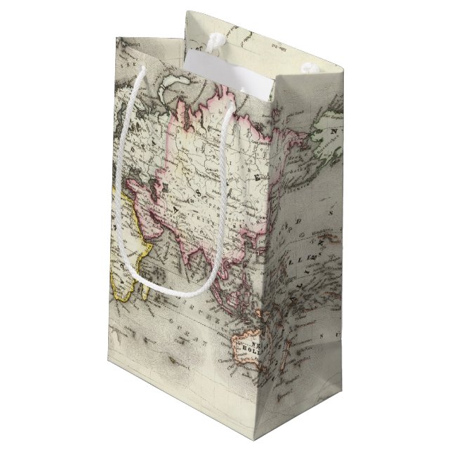World Map Small Gift Bag (Back Angled)
