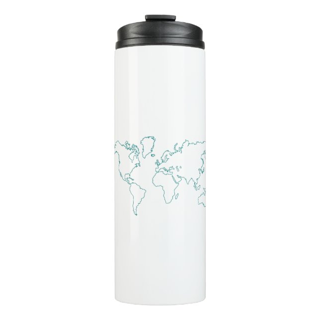 World Map Thermal Tumbler (Front)